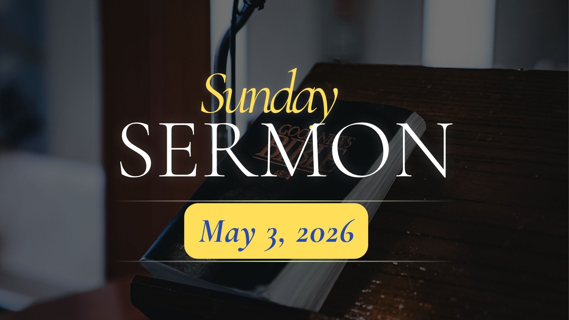 blue simple minimalist sunday sermon church presentation